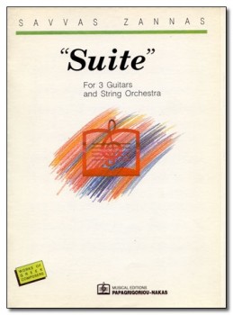 Suite for 3 Guitars & String Orchestra available at Guitar Notes.