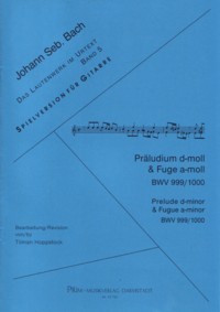 Prelude BWV999; Fugue BWV1000 (Hoppstock) available at Guitar Notes.