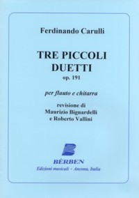 Tre Piccoli Duetti, op.191(Bignardelli) available at Guitar Notes.