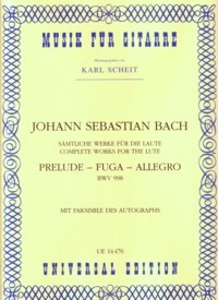 Prelude, Fugue & Allegro, BWV998(Scheit) available at Guitar Notes.