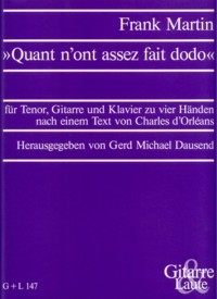 Quant n'ont assez fait dodo [Ten/Gtr/Pf4H] available at Guitar Notes.