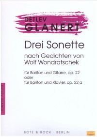Drei Sonette op.22 [baritone] available at Guitar Notes.