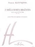 3 Melodies breves, op.150 [Sop/Gtr] product illustration