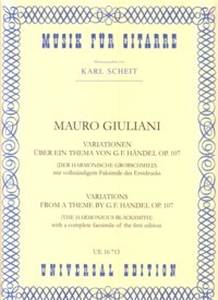 Variations on a theme by Handel, op.107(Scheit) available at Guitar Notes.