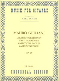 Easy Variations, op.47(Scheit) available at Guitar Notes.