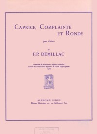 Caprice, Complainte et Ronde available at Guitar Notes.