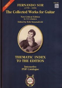 The Collected Works for Guitar-Thematic Index available at Guitar Notes.