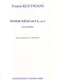 Passacaille en la, op.87 available at Guitar Notes.
