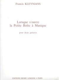 Lorsque s'ouvre la petite boite a musique, op.137 available at Guitar Notes.