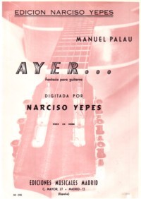 Ayer...(Yepes) available at Guitar Notes.