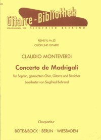 Concerto de Madrigali available at Guitar Notes.