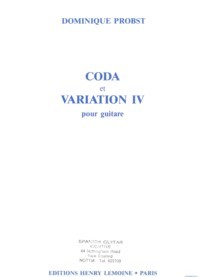 Coda et Variation IV available at Guitar Notes.