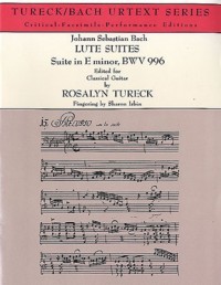 Lute Suite no.1 BWV996 (Isbin/Tureck) available at Guitar Notes.