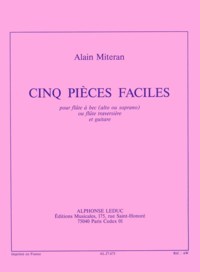 Cinq Pieces Faciles (DESC/TR) available at Guitar Notes.