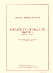 Sonata in C BWV1033 (Ragossnig) available at Guitar Notes.
