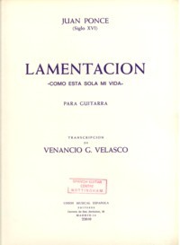 Lamentacion (Velasco) product illustration